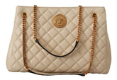 Versace Elegant Quilted Nappa Leather Tote -  Luxury Shopper Bag for Women -  Versace.